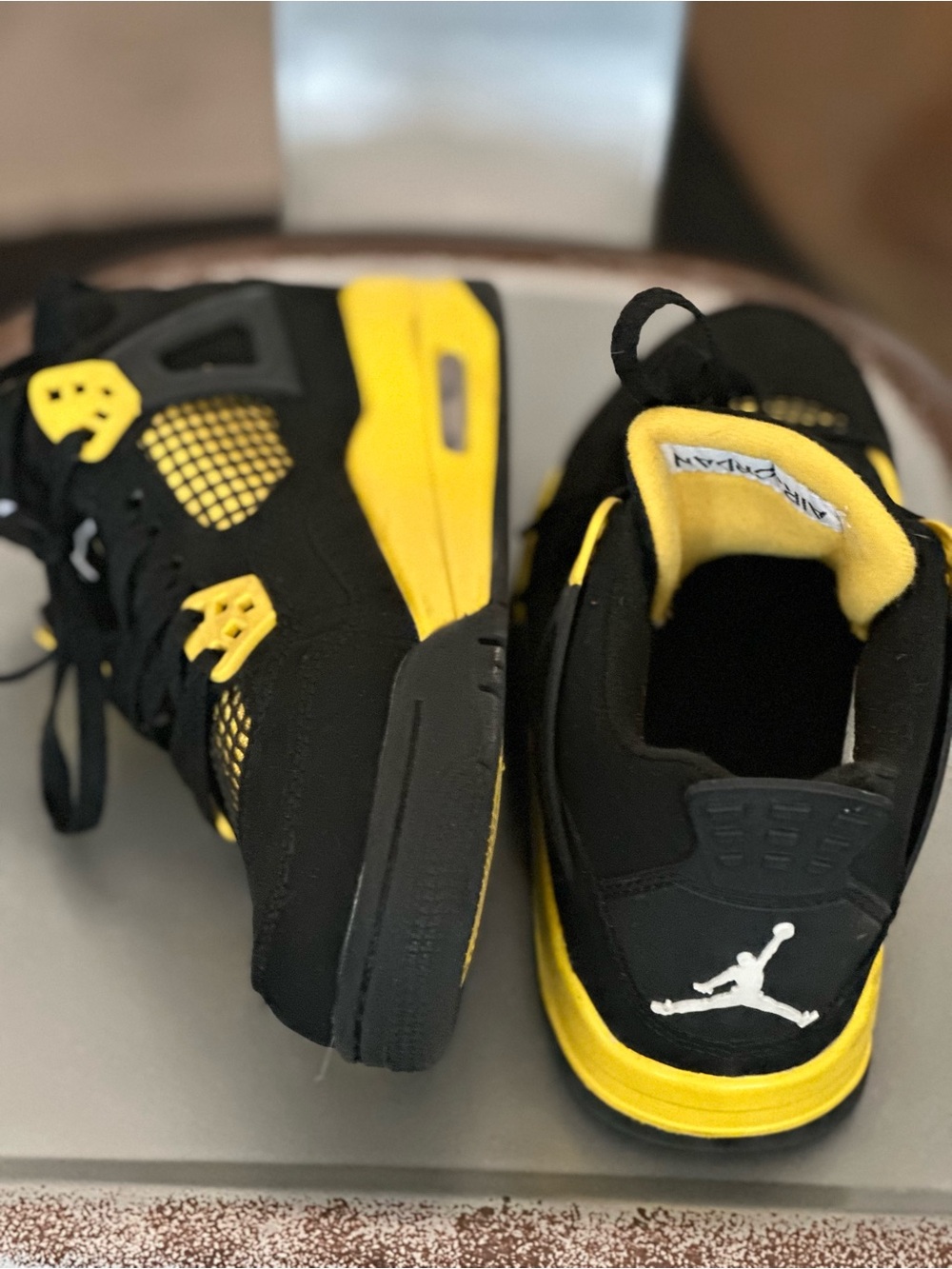 Kids Black and Yellow Retro Air Jordans-Basketball Sneakers